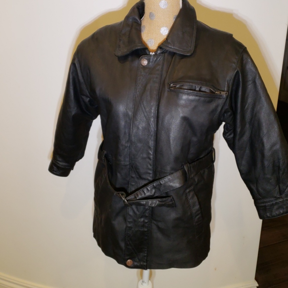Shebang leather jacket